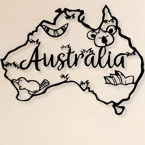 Australia Svg Dxf Files Laser Cut File Wall Art Decor For Cnc Laser Plasma Cricut Glowforge Xtool