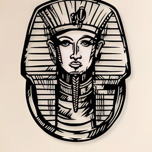Tutankhamun SVG DXF PNG Files, Pharaoh Laser Cut Design - Etsy
