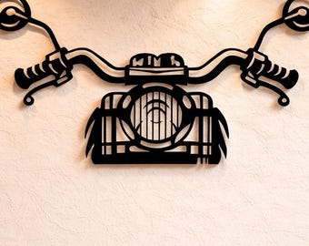 Motorcycle Wall Decor, SVG DXF Laser Cut File, Chopper Motorsport