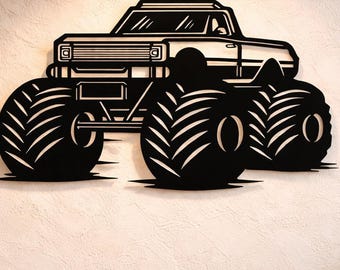 Monster Truck SVG DXF, Metal Wall Art Cut Files
