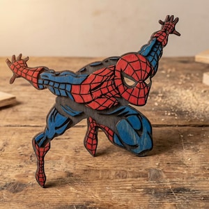File SVG e DXF multistrato di Spiderman con design 3D a strati per macchine CNC, laser o Cricut.