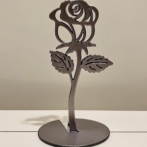 Metal Rose Stand SVG DXF Files, CNC Laser Cut Design