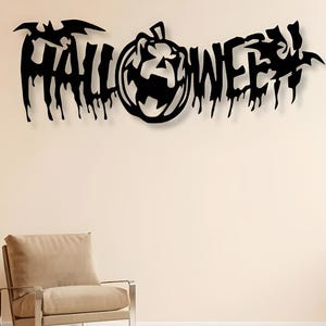 Halloween Pumpkin Bat Wall Art (cnc, laser cut file, svg, dxf, png)