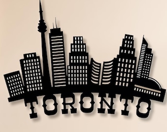 Panorama Toronto SVG, plik do cięcia laserowego, maszyny CNC