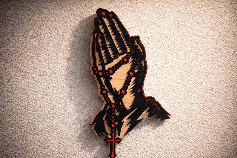 Pyaying Hand Cd R Dxf File Praying Multilayer Svg Dxf Files Pray Hands 3D Layeredd Cut File - Etsy