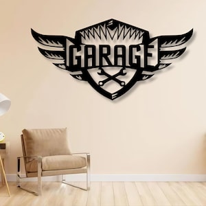 Garage Dxf , Svg Files , Laser Cutting , Garage , Tools , Wings , Wall , Decor , Sign , Printable , Cut File Metal Plywood Paper Tshirt