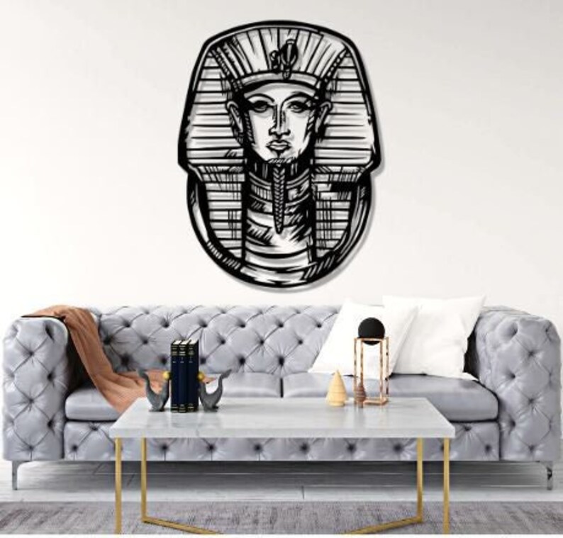 Tutankhamun SVG DXF PNG Files, Pharaoh Laser Cut Design - Etsy Australia