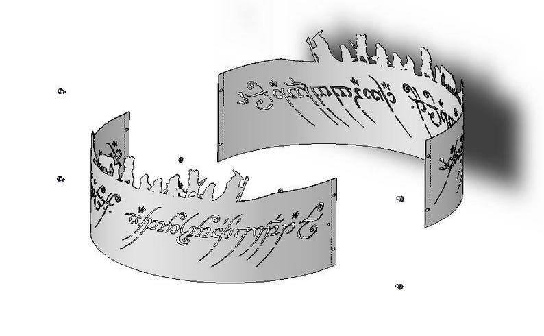 Fire Ring Dxf Svg Files , Lotr ,firepit , Fire , Area Ring Metal Cut ...