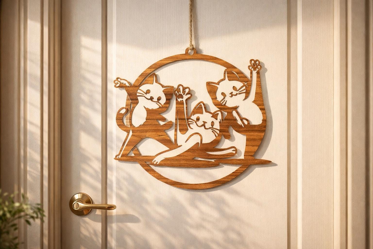 Crazy Cats Door Sign Svg Dxf Files Laser Cut File - Etsy