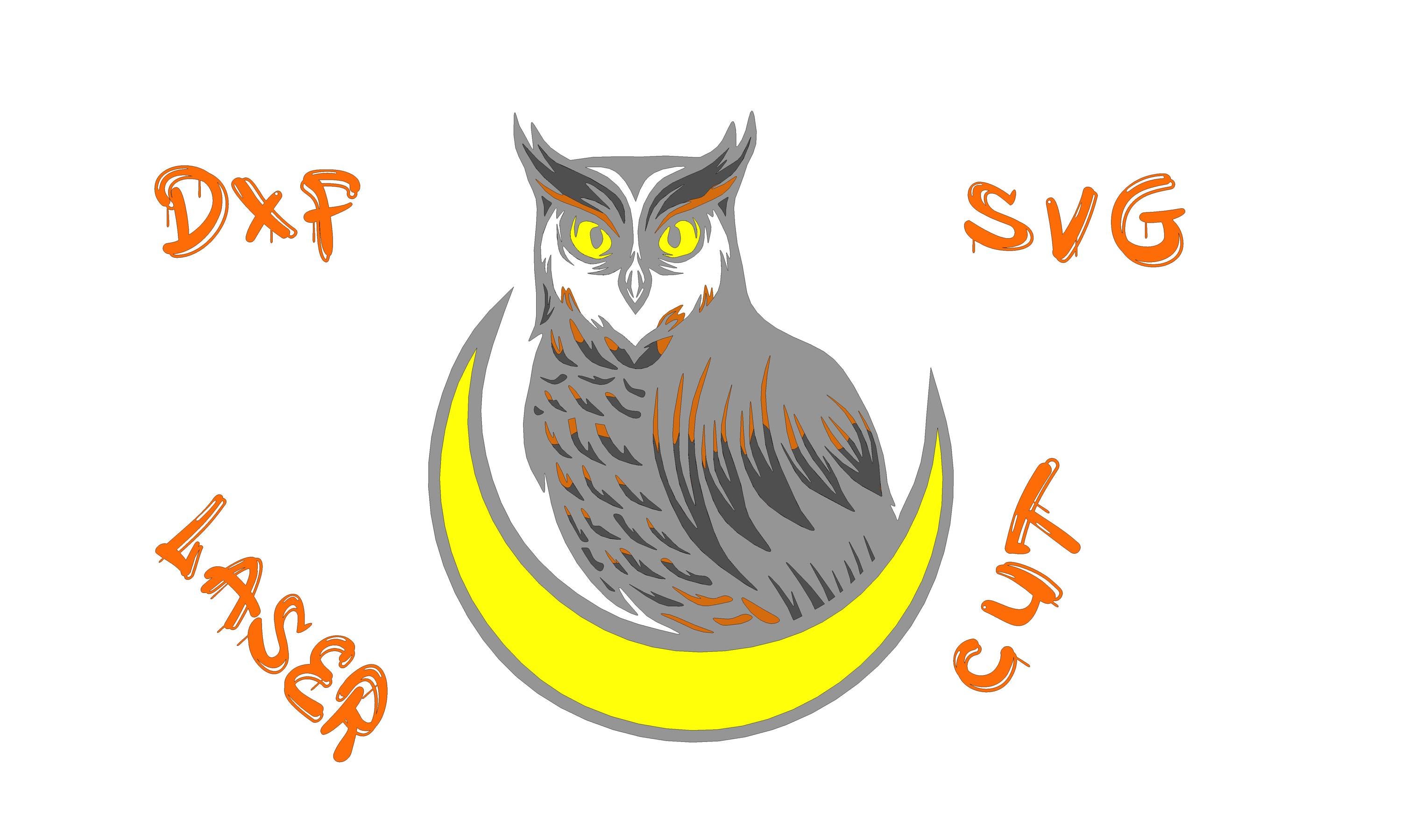 Owl Multilayer Svg Dxf Files 3D Layered Vector Art Cut File For Cnc Laser Or Cricut
