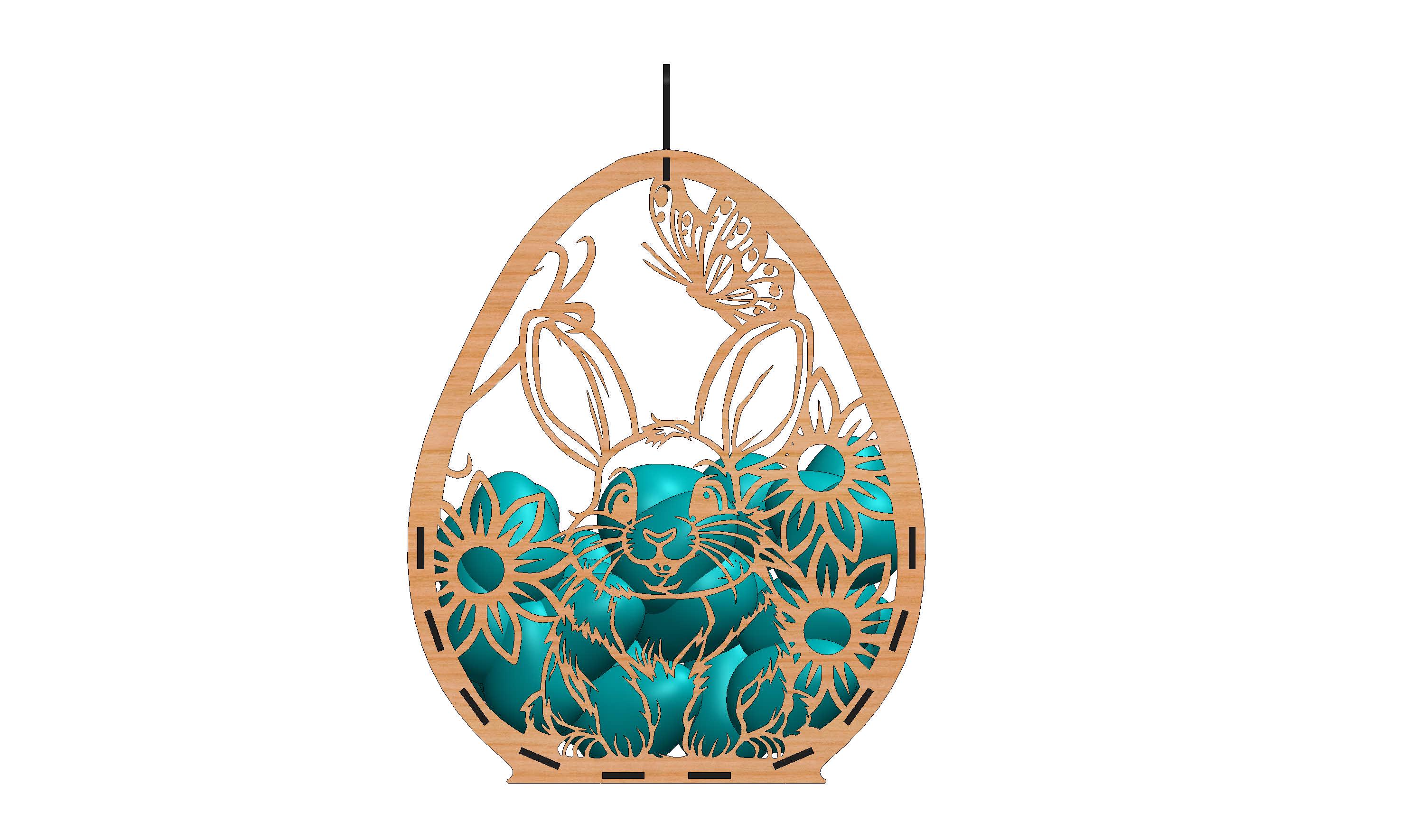 Easter Basket SVG DXF Files 3D Laser Cut File - Etsy