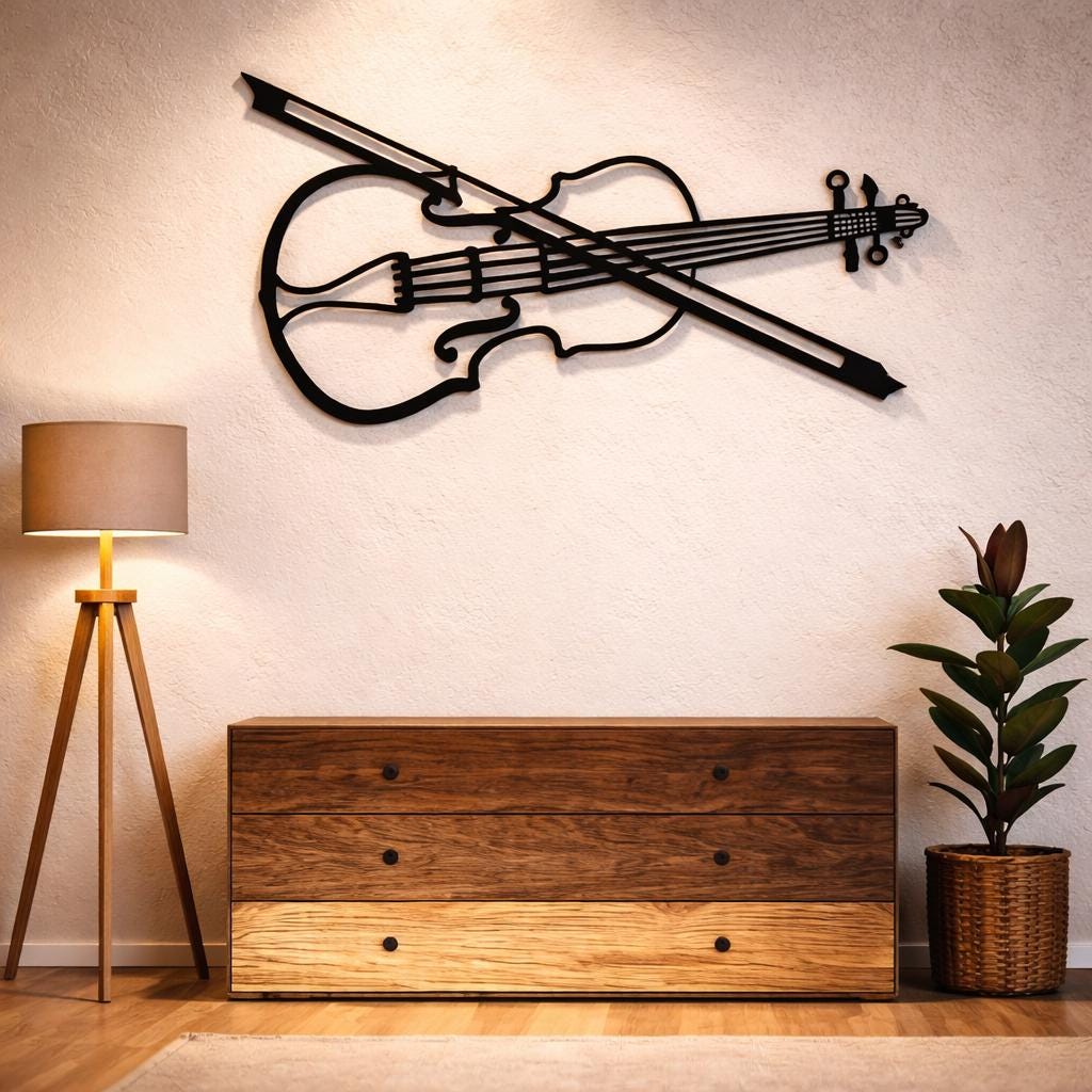Violin Wall Art, Laser Cut Files (SVG, DXF, PNG) - Etsy
