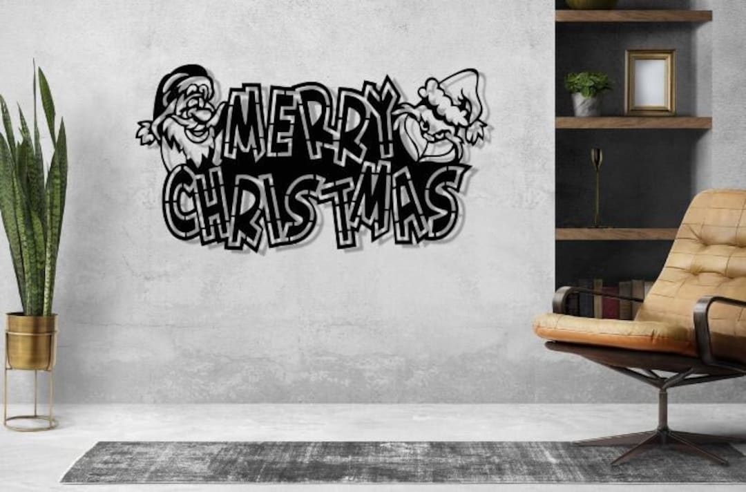 Grinchmas Svg Dxf Files , Laser Cutting , Merry Christmas Happy Grinch