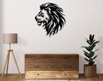 File di taglio vettoriale del leone, CNC Laser Plasma (svg, dxf, png)