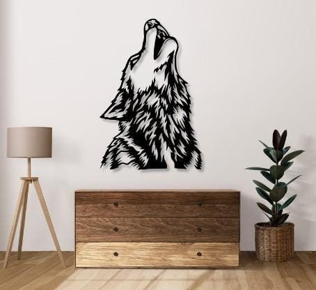 Wolf Svg Dxf Png Files , Wolf Dxf , Wolf Svg Cut , Wolf Wall Art , Cut File For Cnc Laser Plasma Glowforge Cricut