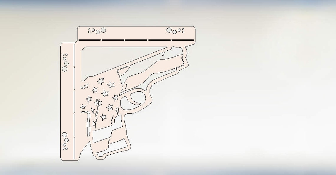 Gun Shelving Bracket Dxf Svg Files , American Flag Shelf Brackets Metal ...