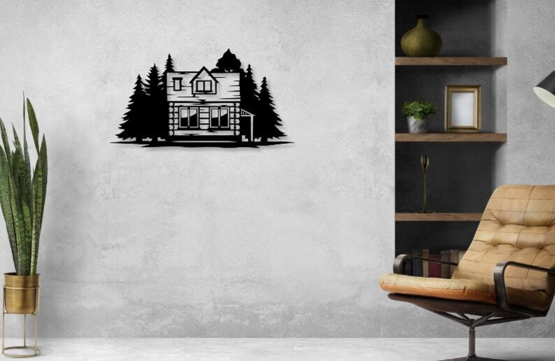 Wood House Svg Dxf Files Chalet Wooden House Vector Cut File for Cnc ...