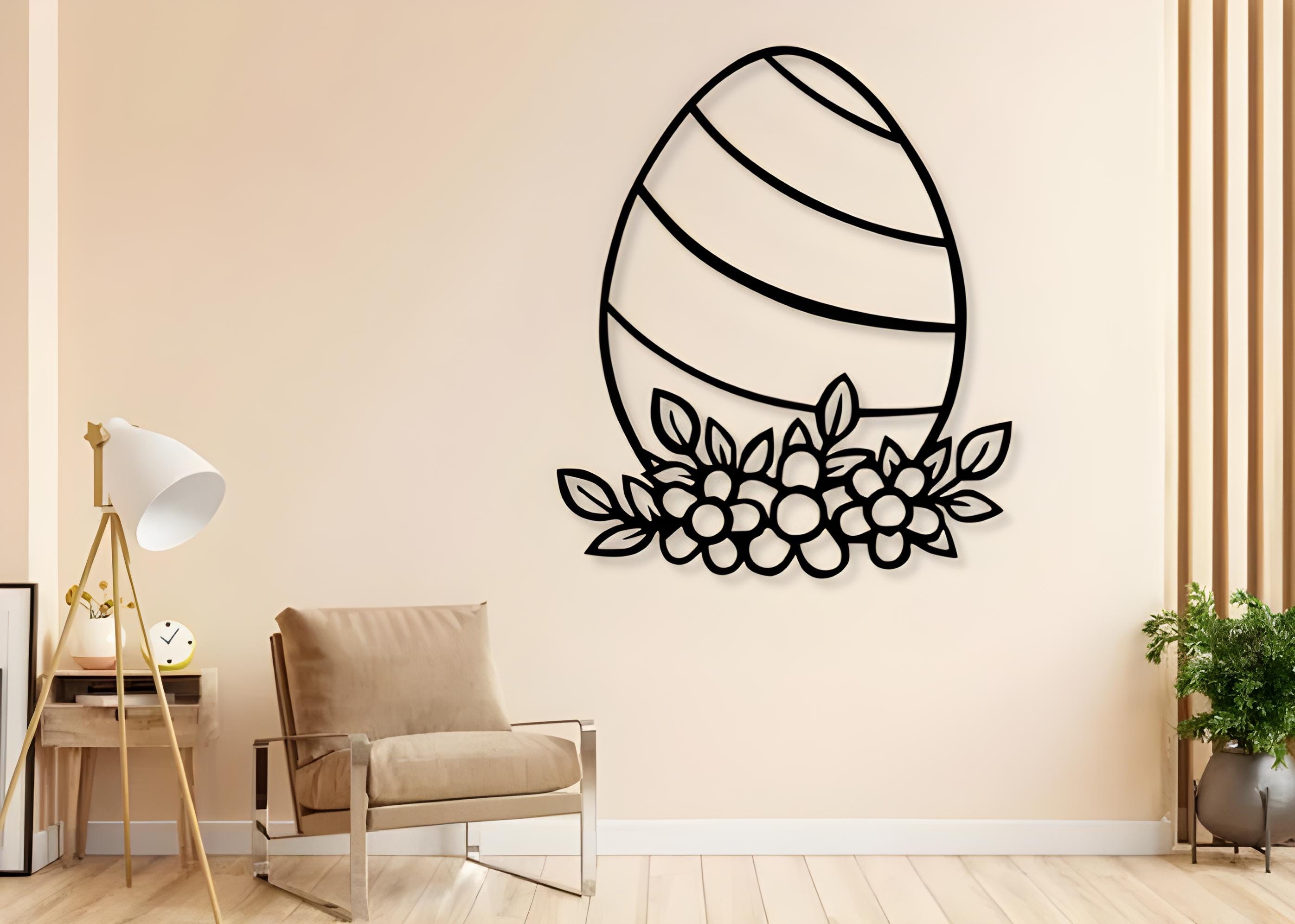 Floral Easter Egg SVG DXF PNG, Laser Cut File - Etsy