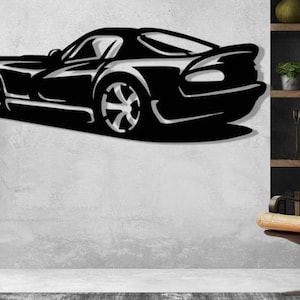 Sport Car Dxf Svg Files Laser Cut File , Back View , Wall Decor Art Cut File For Cnc Laser Plasma Cricut Glowforge