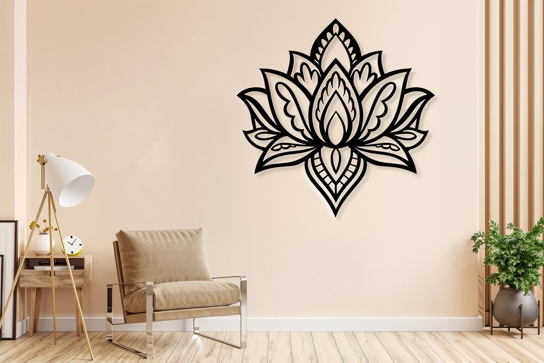 Lotus Flower Mandala SVG, Laser Cut Files, Wall Art (digital Download ...
