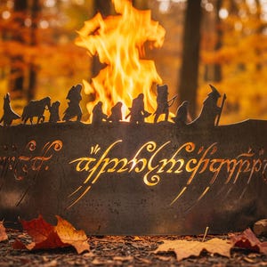 Archivos Dxf y SVG de anillos de fuego, Lotr, fogata, fuego, anillo de área, archivo de corte de metal para láser o plasma CNC.