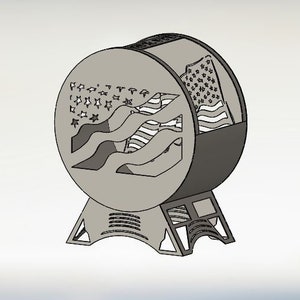 Firepit Dxf Svg Files , Plasma or Laser Cut File Fire pit Metal Weld American Flag Design For Cnc Laser Plasma Cutting
