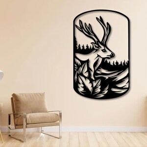 Deer Scene Svg Dxf Png Files Deer Laser Cut File For Cnc Laser Plasma Cricut Glowforge