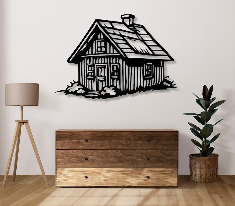 Wood House Svg Dxf Png Files Chalet Vector Cut File for Cnc Laser ...