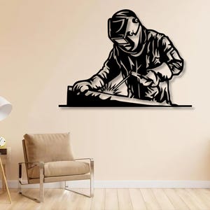 Welder Svg Dxf Png Files Welder Design Laser Cut File Wall Art Cutting For Cnc Laser Plasma Cricut Glowforge