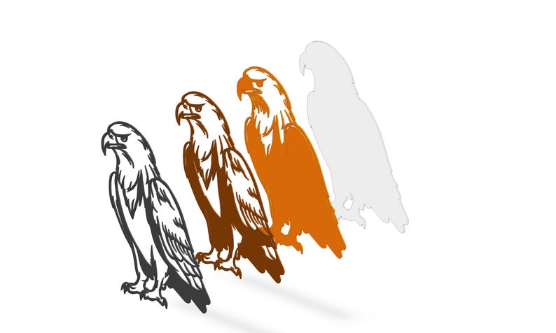 Eagle Multilayer Svg Dxf Files Laser Cut or Cricut Vector File - Etsy