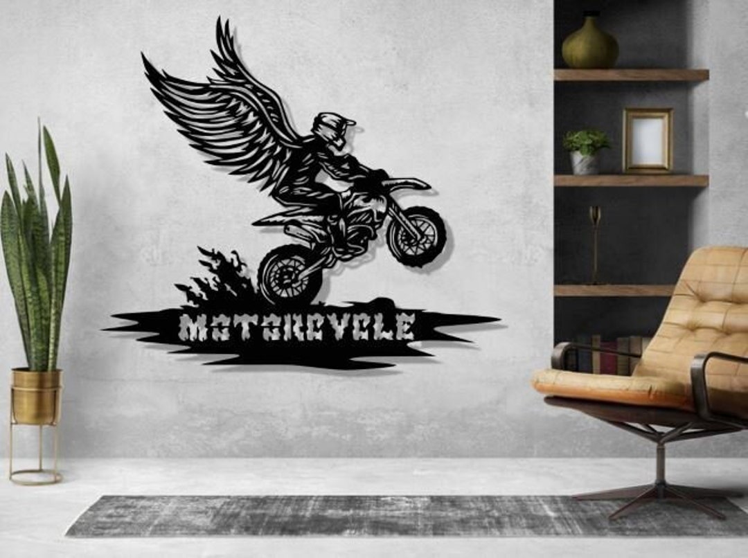 Motorcycle Angel Wings SVG DXF PNG, Laser Cut File - Etsy