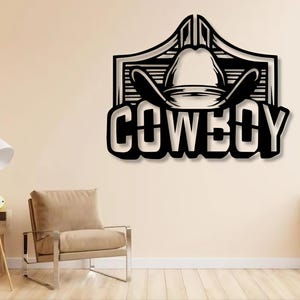 Cowboy Svg Dxf Files , Laser Cutting , Western Casaba Cowboys Wall Decor Cut File For Cnc Laser Plasma Glowforge Cricut
