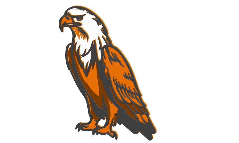 Eagle Multilayer Svg Dxf Files Laser Cut or Cricut Vector File - Etsy