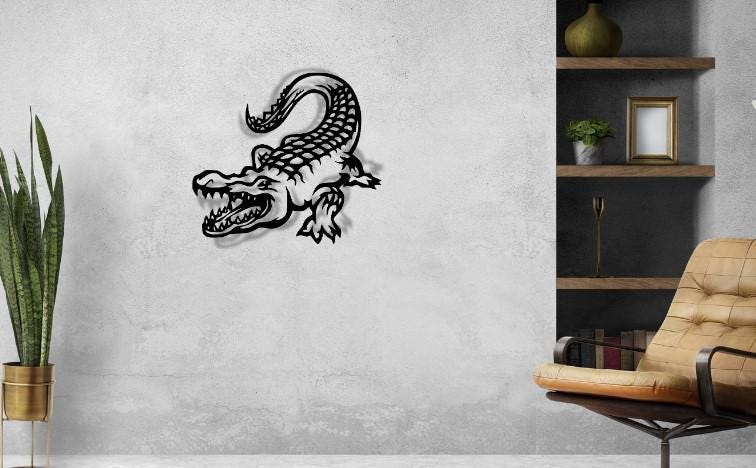 Crocodile Svg Dxf Png Files Alligator Laser Cut File Vectorel Cutting ...