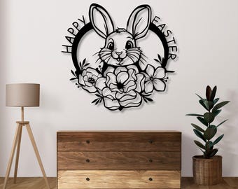 Digital File - Easter Wooden Bunny Panno Svg Pdf Cdr Dxf Cnc Laser Cut ...