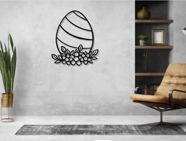 Floral Easter Egg SVG DXF PNG, Laser Cut File - Etsy