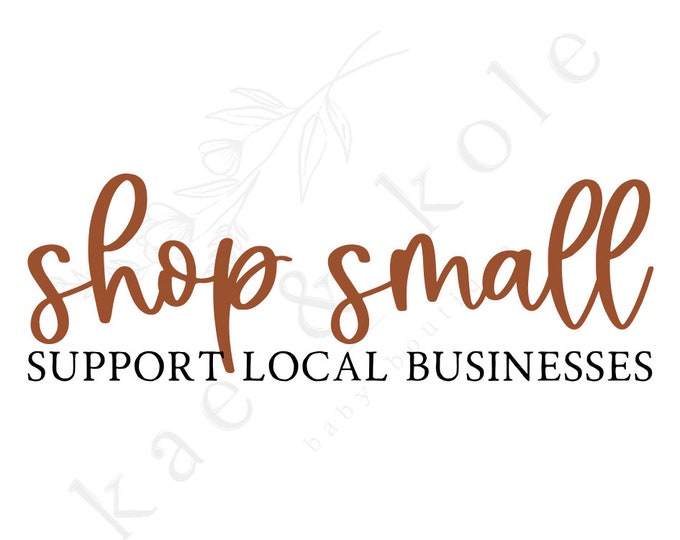 Shop Small SVG PNG - Instant Download - Boho Business Owner - Support ...