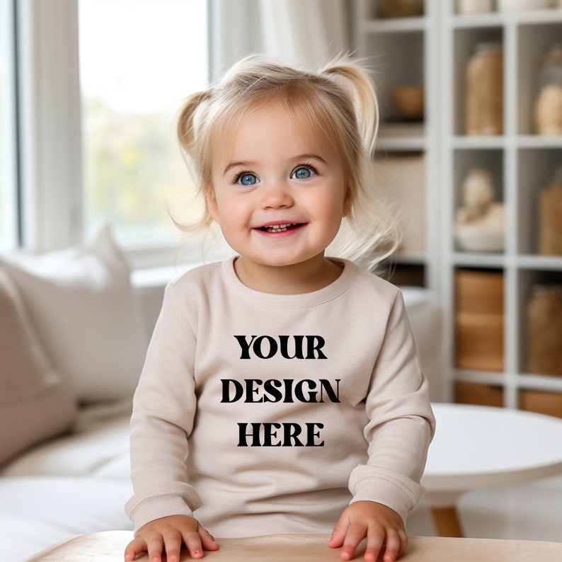 Onesie Mockup Beige Infant Bodysuit Mockup Model Baby Mockup Boho