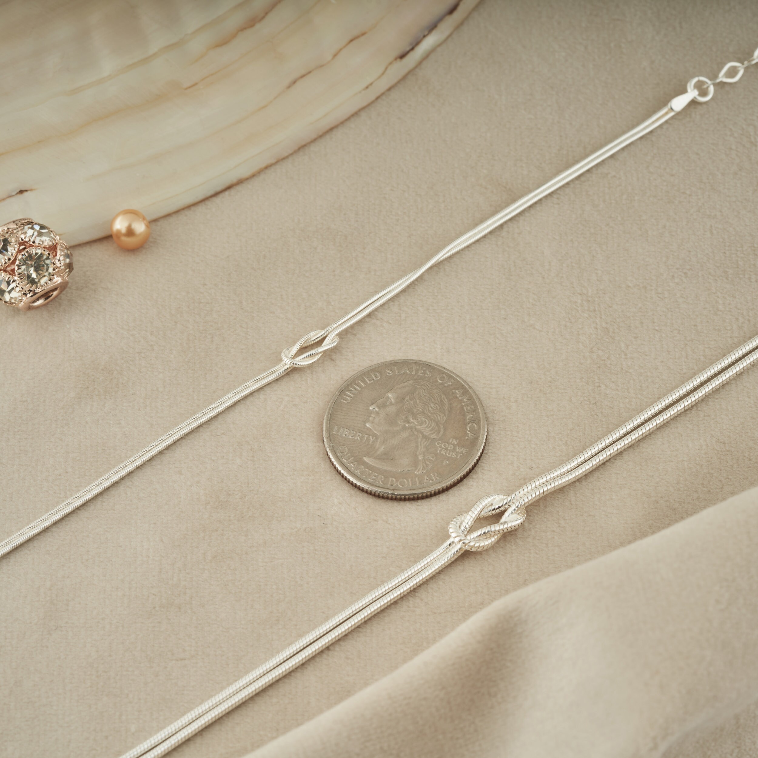 Love Knot Snake Chain Infinity Bracciali per le donne in argento Sterling 925 placcato oro braccialetto abbinato braccialetti per coppie amicizia