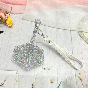 Soporte de hilo de muñeca portátil acrílico de lámina dorada Hexagonal, soporte de hilo de muñeca, soporte de hilo giratorio, herramientas de ganchillo, regalo para mamá/abuela