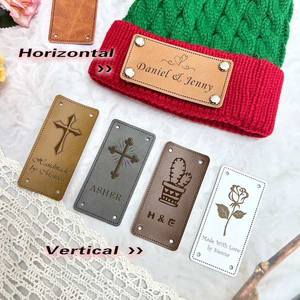 Custom Faux Leather Hat Tags Etsy