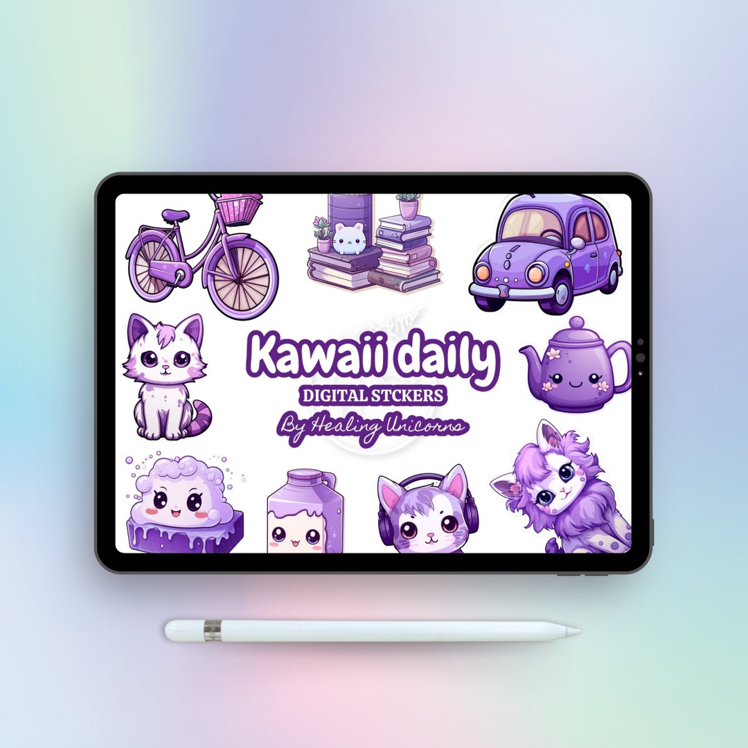 Kawaii Daily Digital Stickers I Digital Planner Stickers I Cute ...