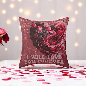 Romantic Love Quote Pillow – Valentine’s Day Throw Pillow Gift