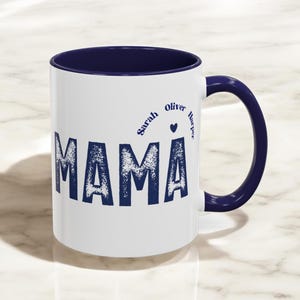 Personalized Mother&#39;s Day Mug: Custom Floral Ceramic Coffee Cup