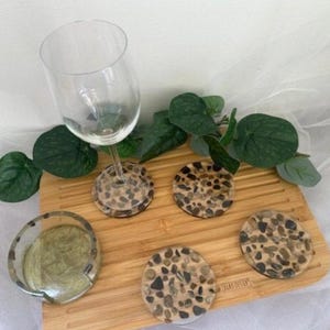 Cabin Decor Resin Coasters – Handmade Geode & Rock Epoxy Set