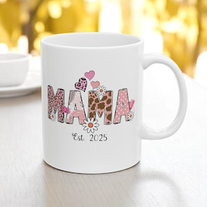 Personalized Mama Mug, Custom Name Coffee Cup, Mom Gift from Kids, Mother’s Day Mug, Custom Text Mug, New Mom Gift, Custom Coffee Mug