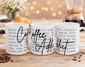 Coffee Addict Mug – Funny Caffeine Lover Gift Ceramic Cup