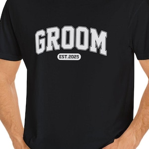 Groom Shirt, Wedding T-Shirt for Groom, Stylish Bachelor Party Tee, Groom Gift Idea, Minimalist Wedding Shirt, Groom Outfit Idea