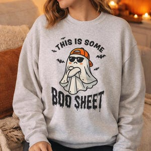 Funny Ghost Crewneck, Boo Sheet Pullover, Spooky Season Sweatshirt, Fall Halloween Outfit