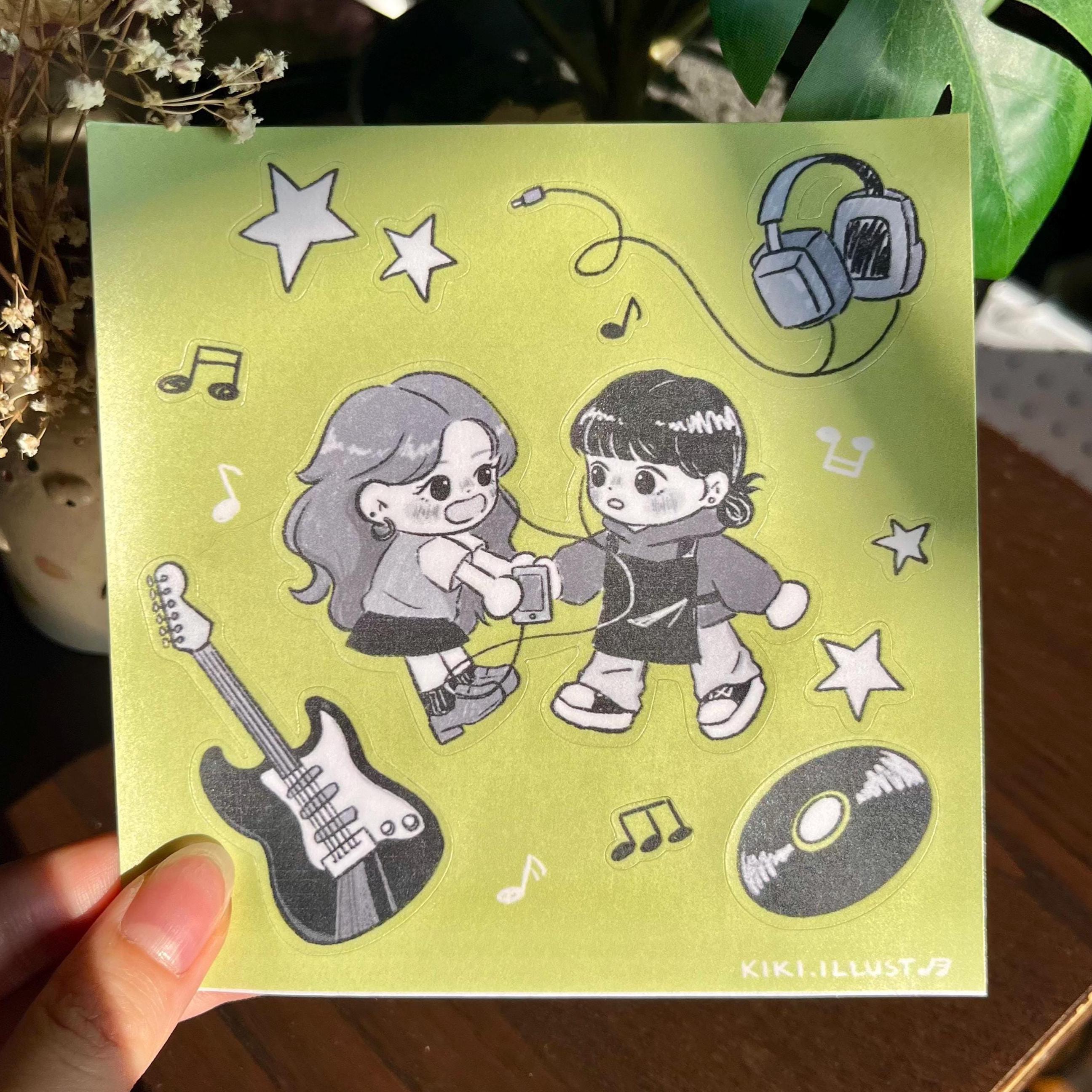 Green Yuri Sticker Sheet - Etsy